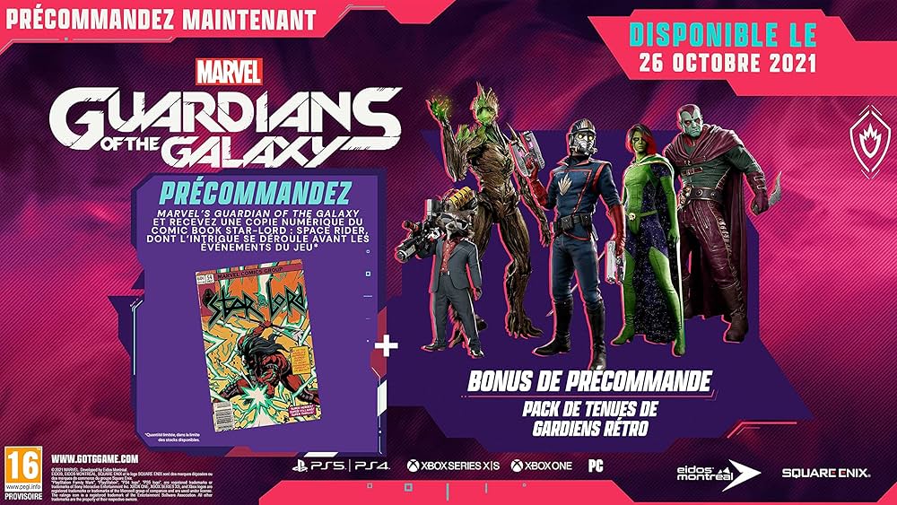(特典未使用) Marvel’s Guardians of the Galaxy Marvel's Guardians of the Galaxy: Cloud Version for Nintendo